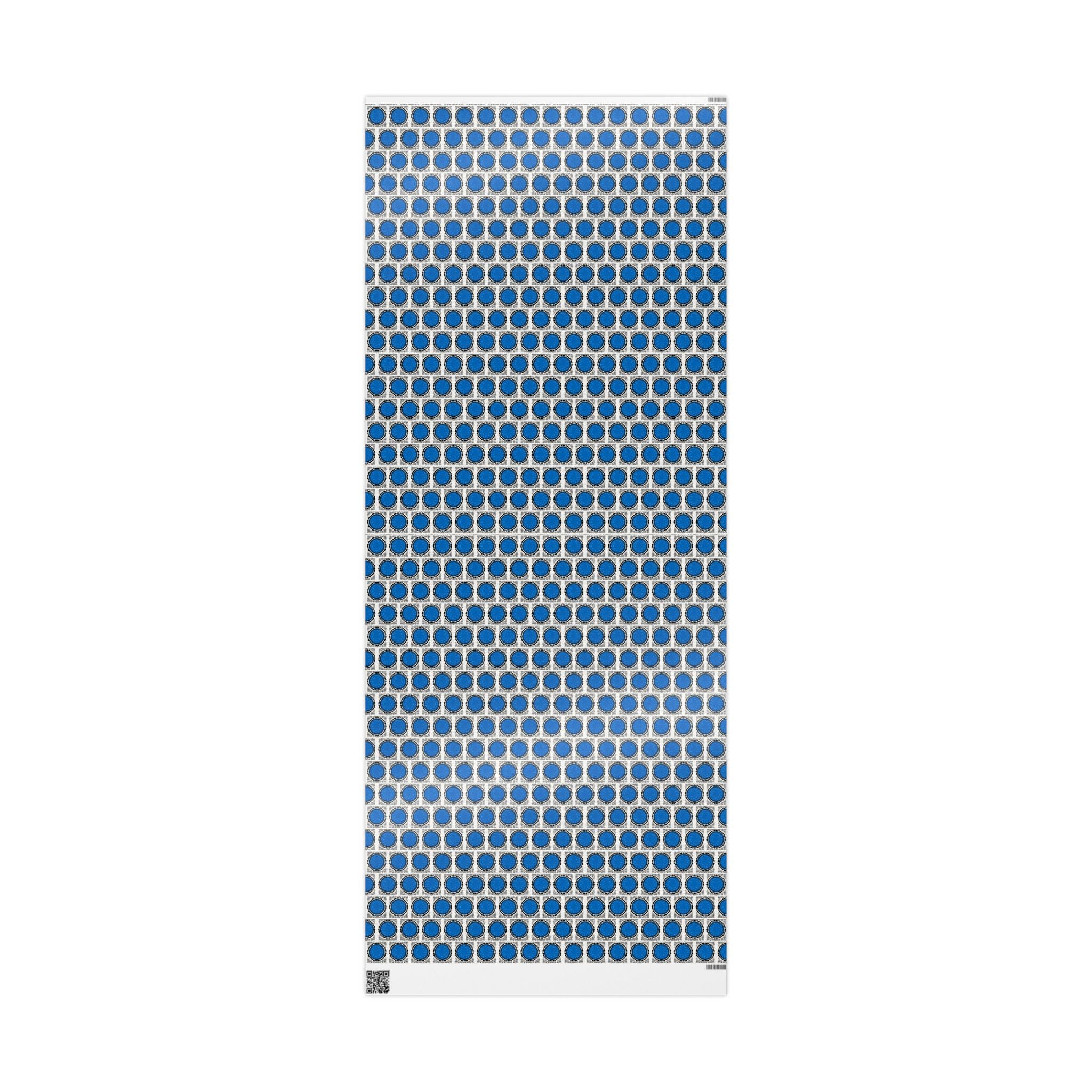 Blue Dot Printed Wrapping Paper