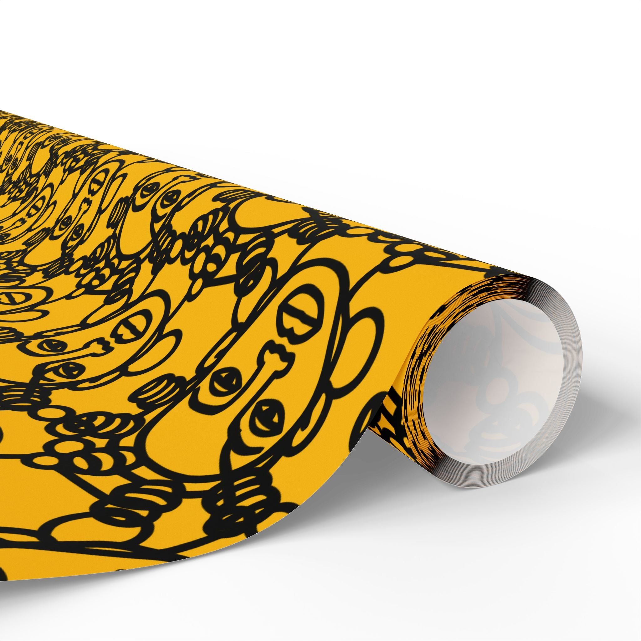 Bantu Crown - Yellow -Wrapping Paper, Holiday Gift Wrap