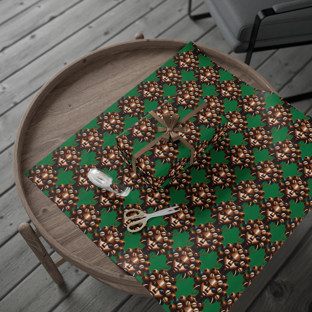 'Dollie' Green Wrapping Paper Roll