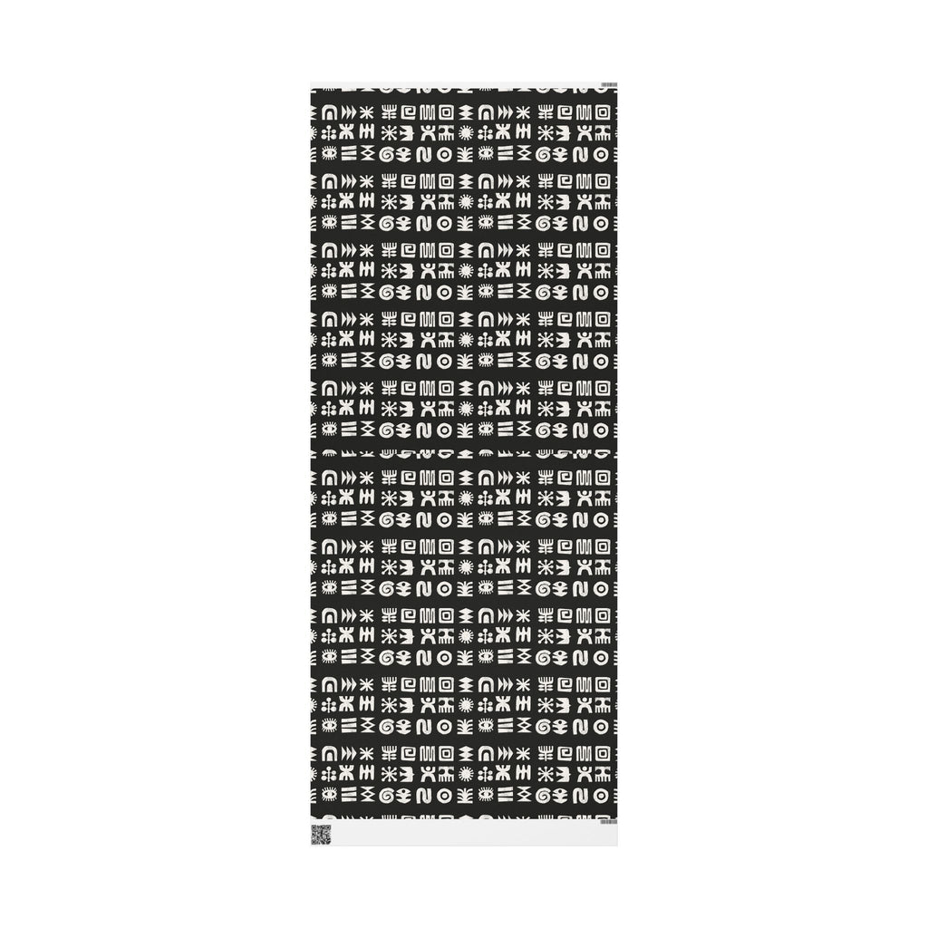 Adinkra Black & White Unique Wrapping Paper