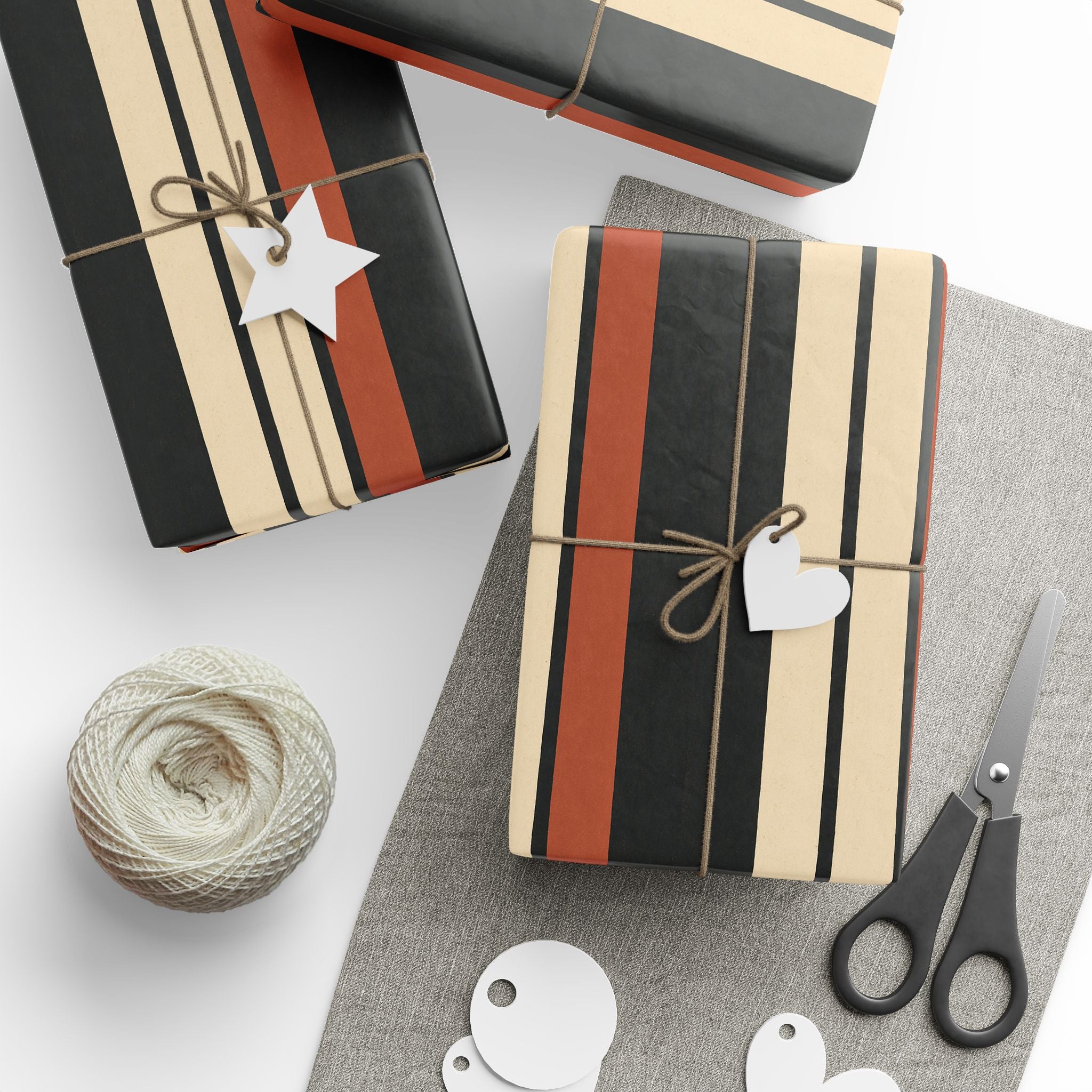 Stripe Brown Tone Wrapping Paper