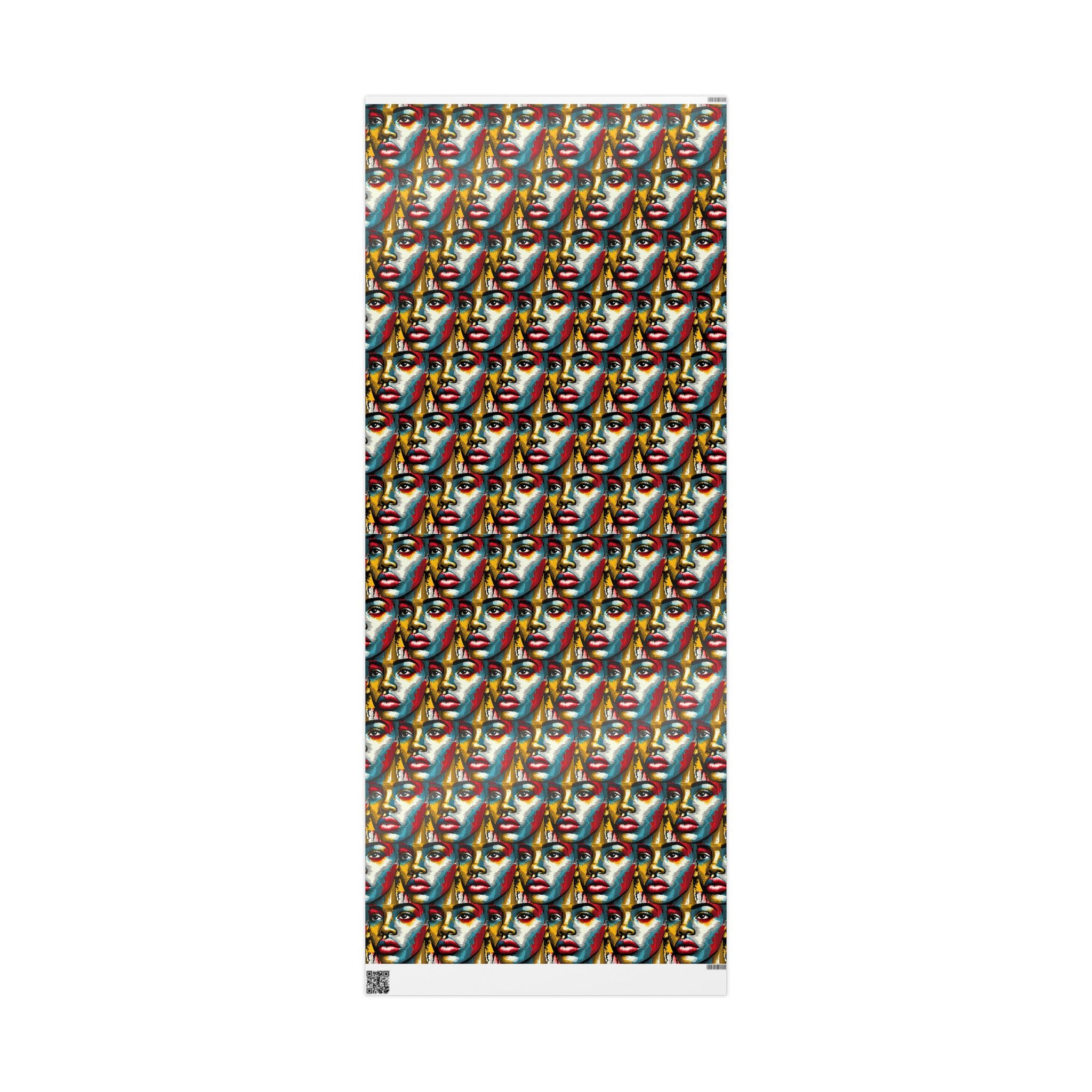 Comic Face, Colorful, Artistic Wrapping Paper