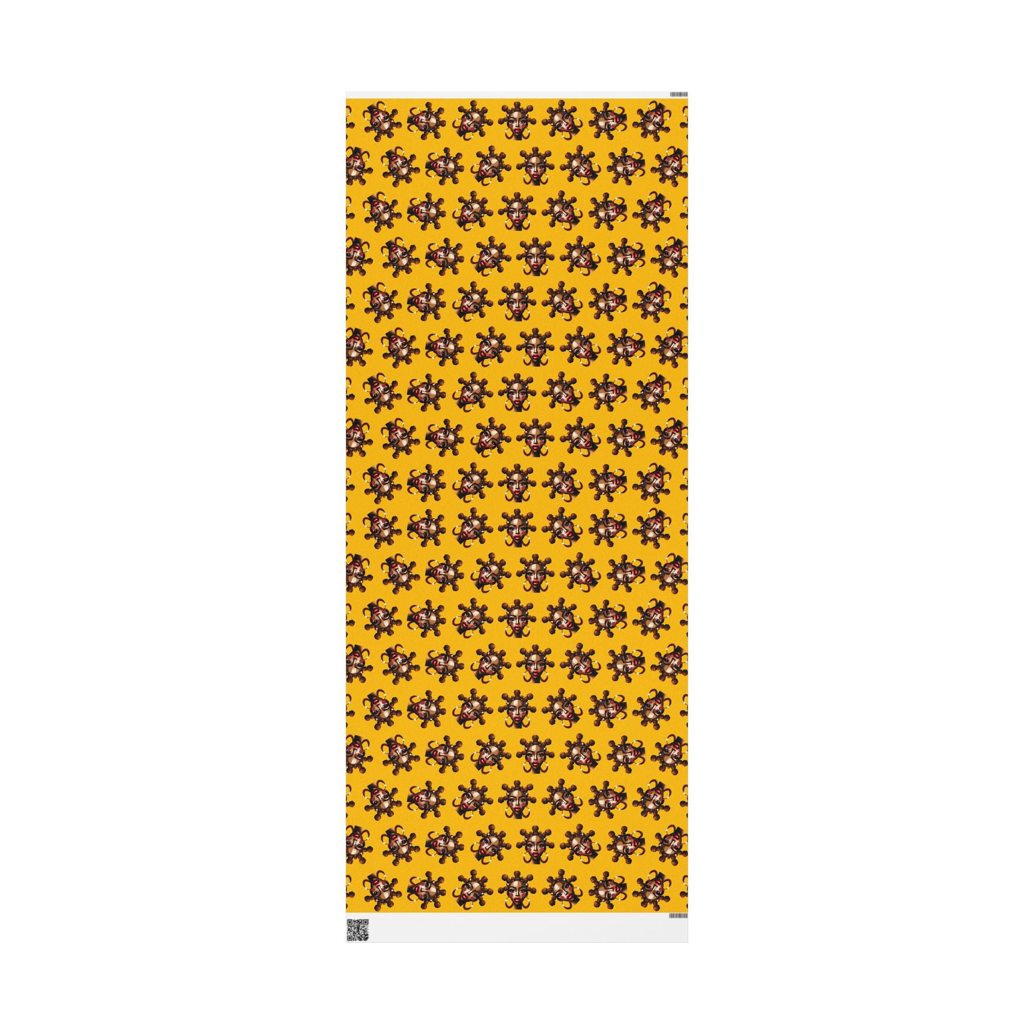'Bantu' Yellow Gift Wrapping Paper Roll