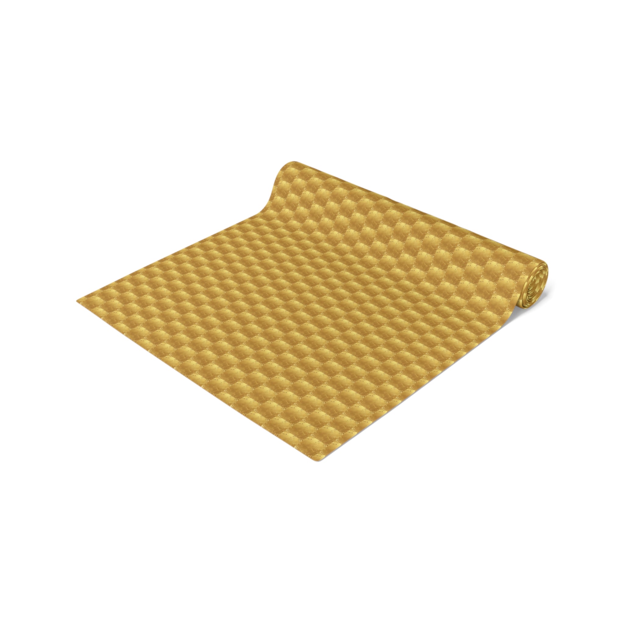 Table Runner - Gold Square Pattern