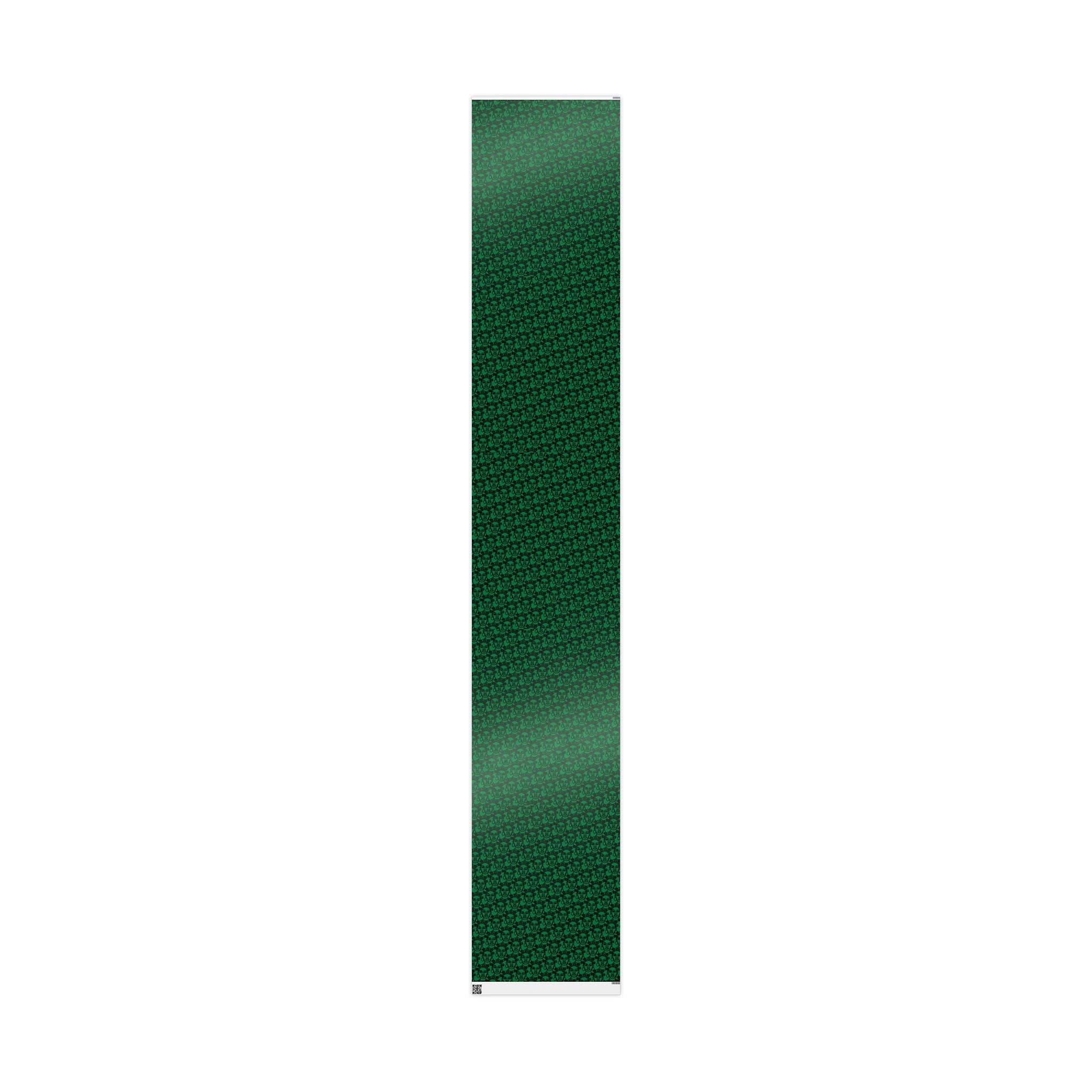 Bantu Crown - Green -Wrapping Paper, Holiday Gift Wrap