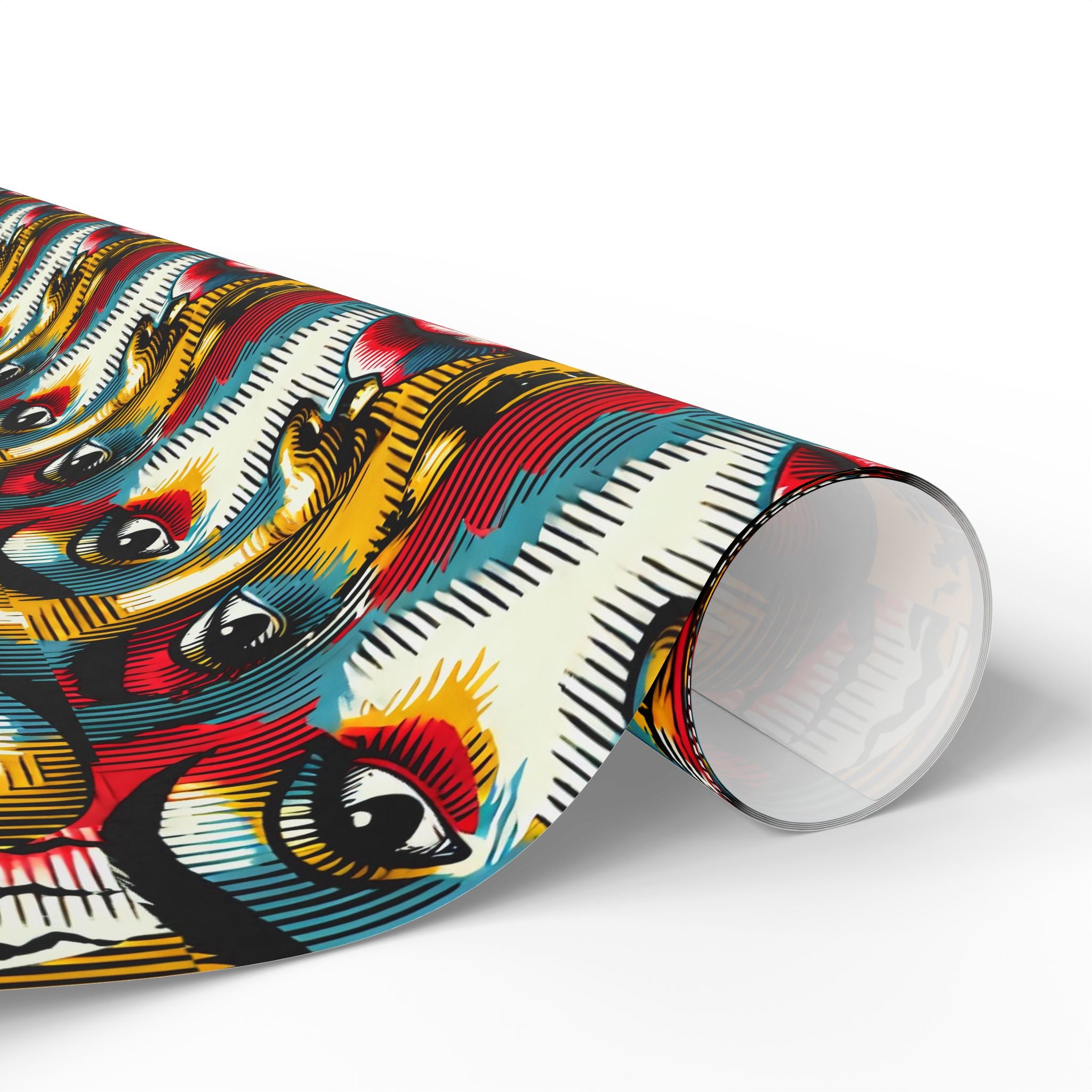 Comic Face, Colorful, Artistic Wrapping Paper