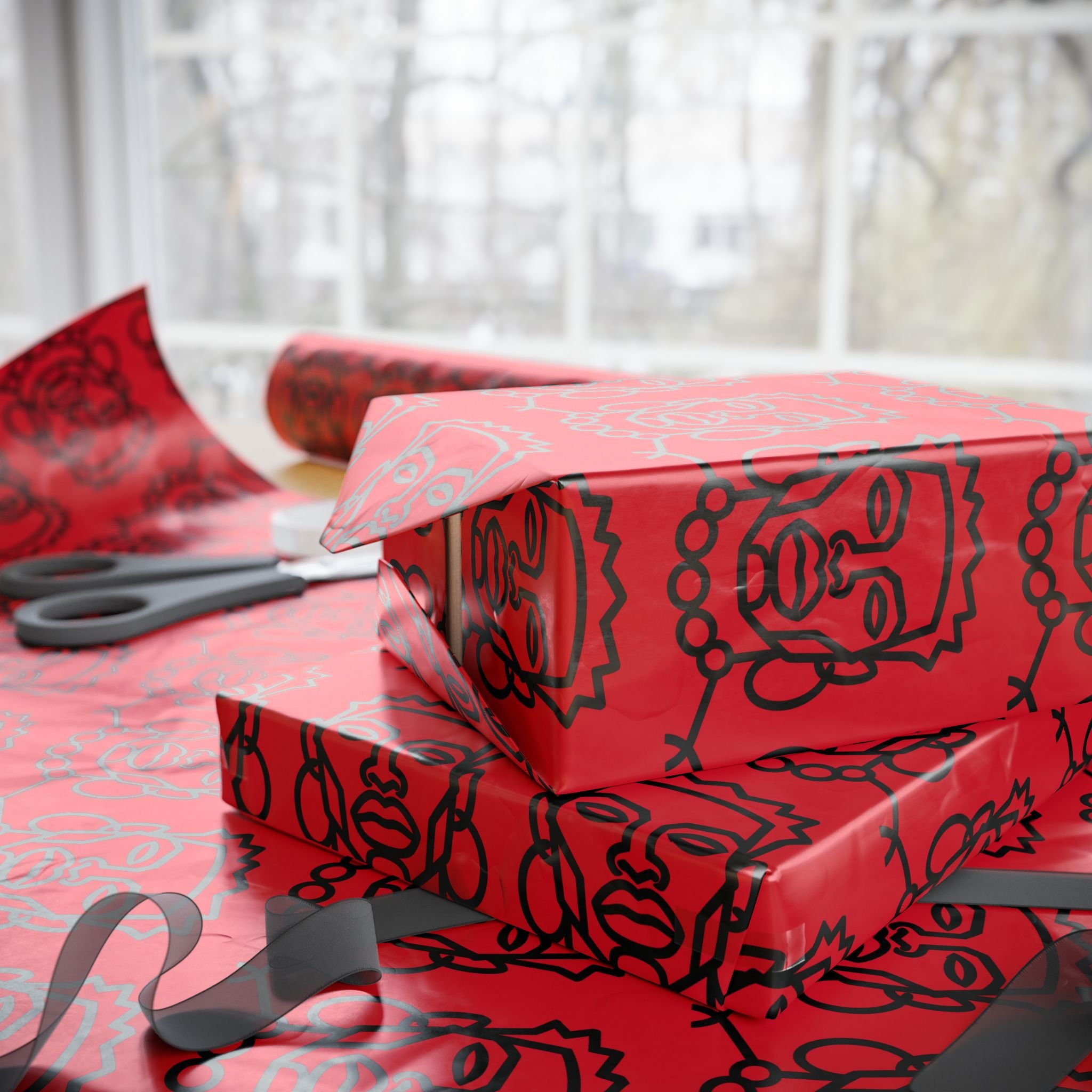'He is Him' Red Wrapping Paper