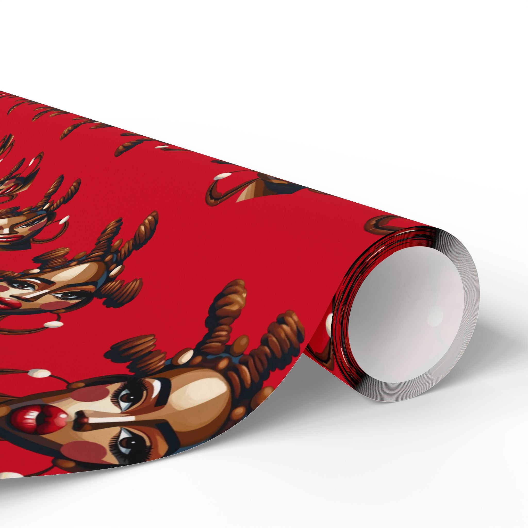 'Bantu' Red Gift Wrapping Paper Roll