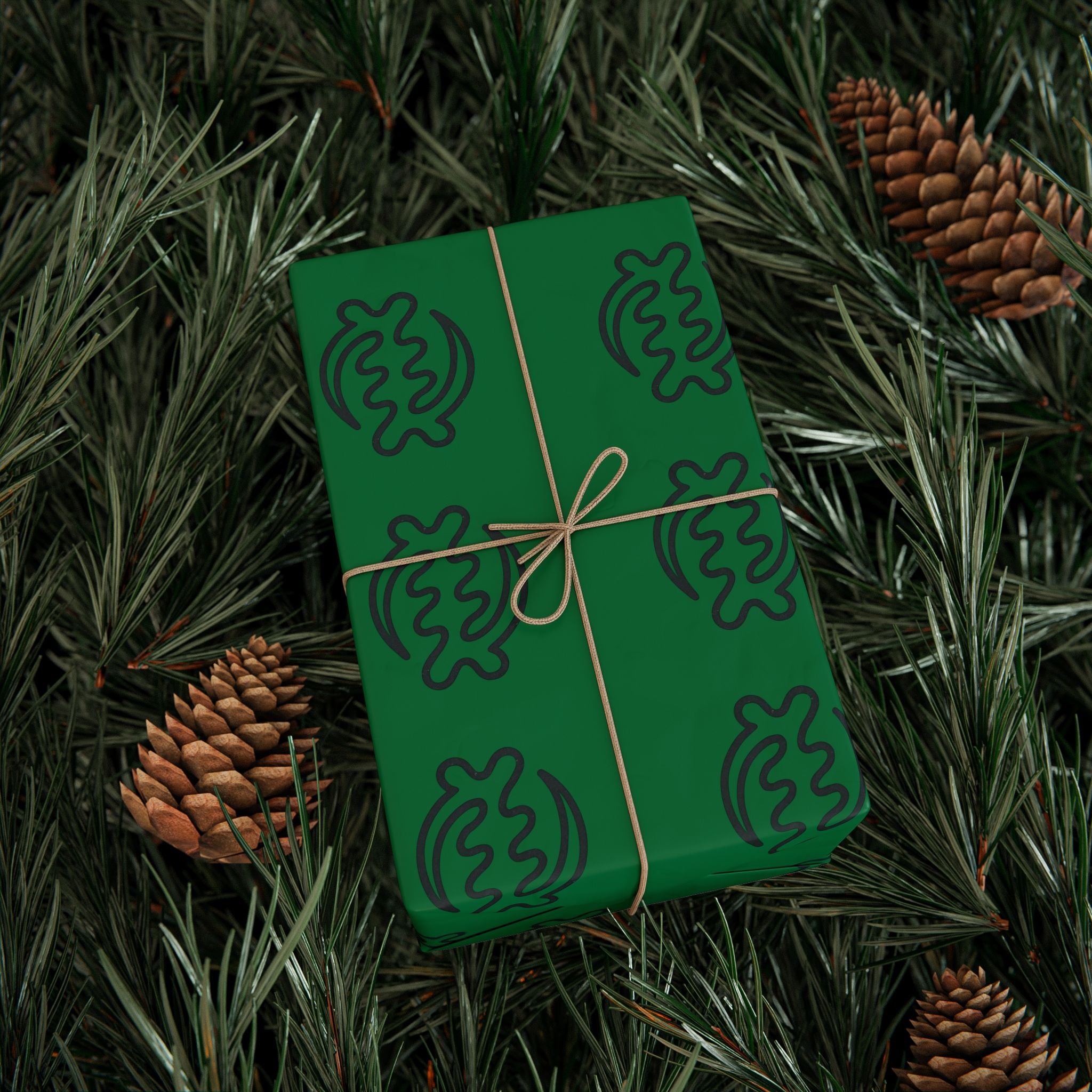 Adinkra Gye Nyame Green Wrapping Paper