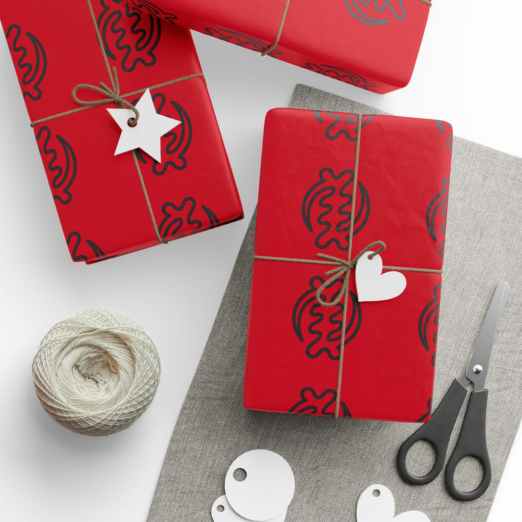 Adinkra Gye Nyame Red Wrapping Paper